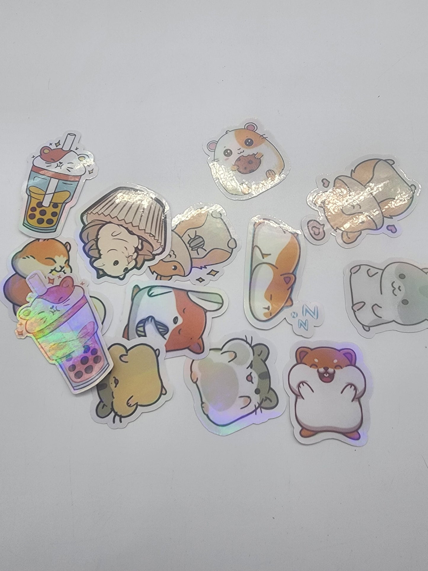 12 Handmade Hamster Stickers