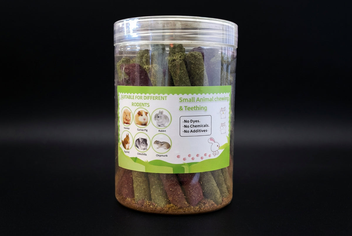 Small animal chewing and teething sticks