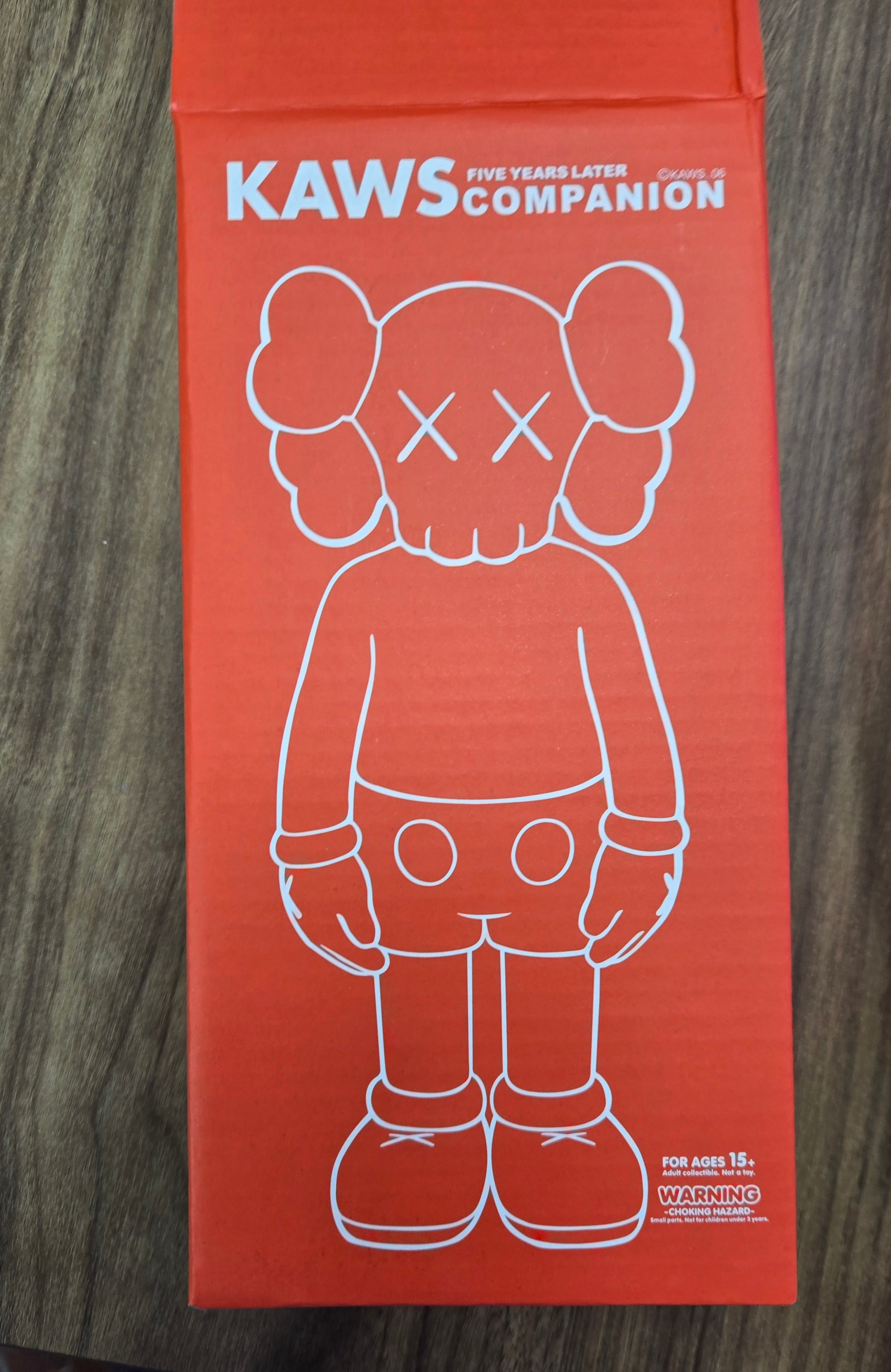 KAWS Five Years Later Companion Figure – Pink & Black Vinyl Collectible with Box