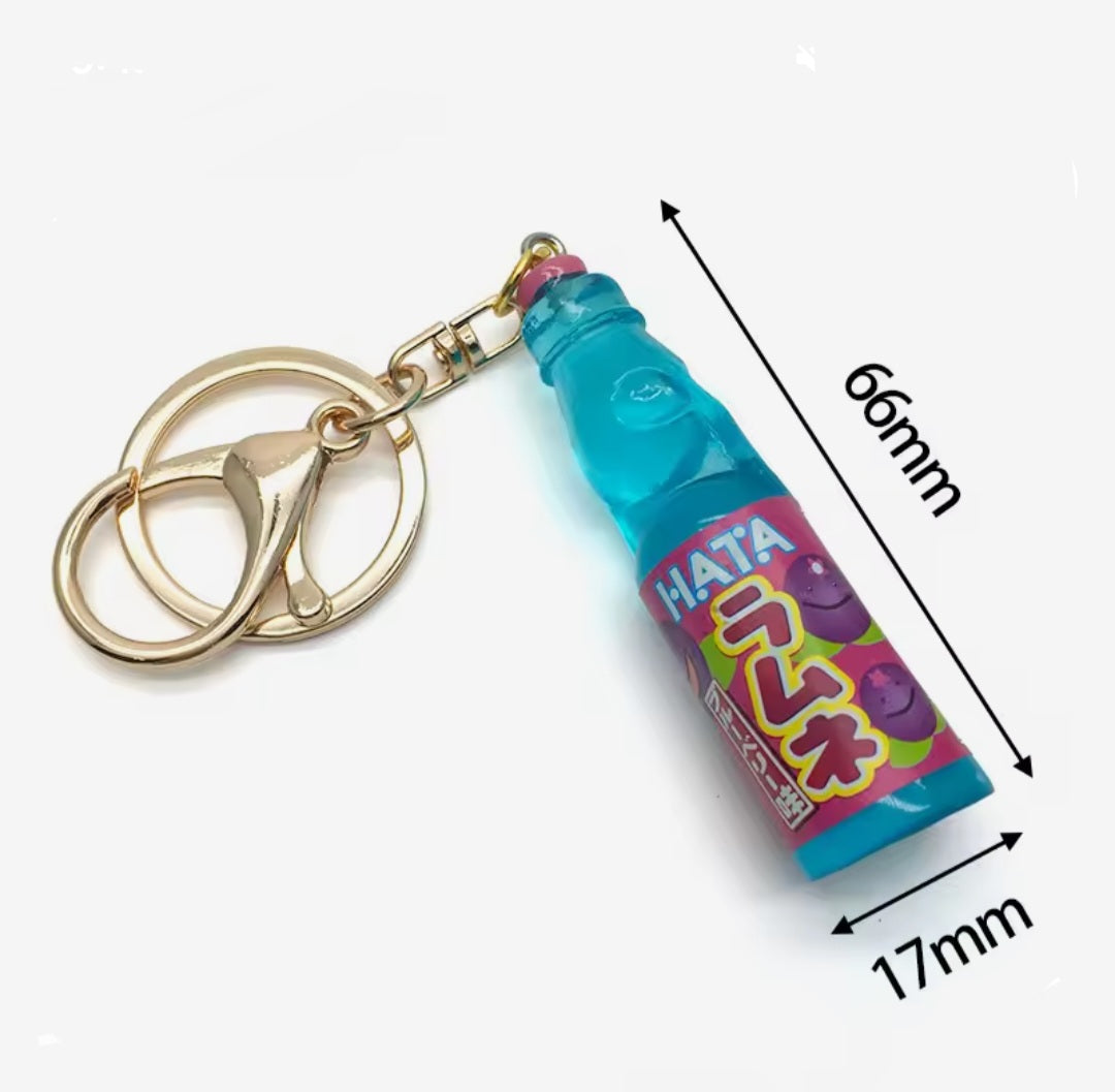 Hata Ramune soda bottle keycharm