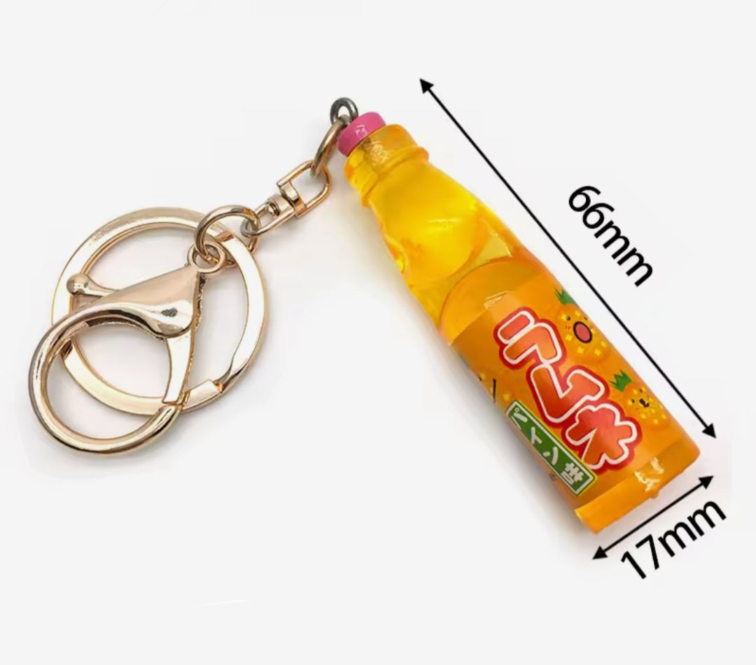 Hata Ramune soda bottle keycharm