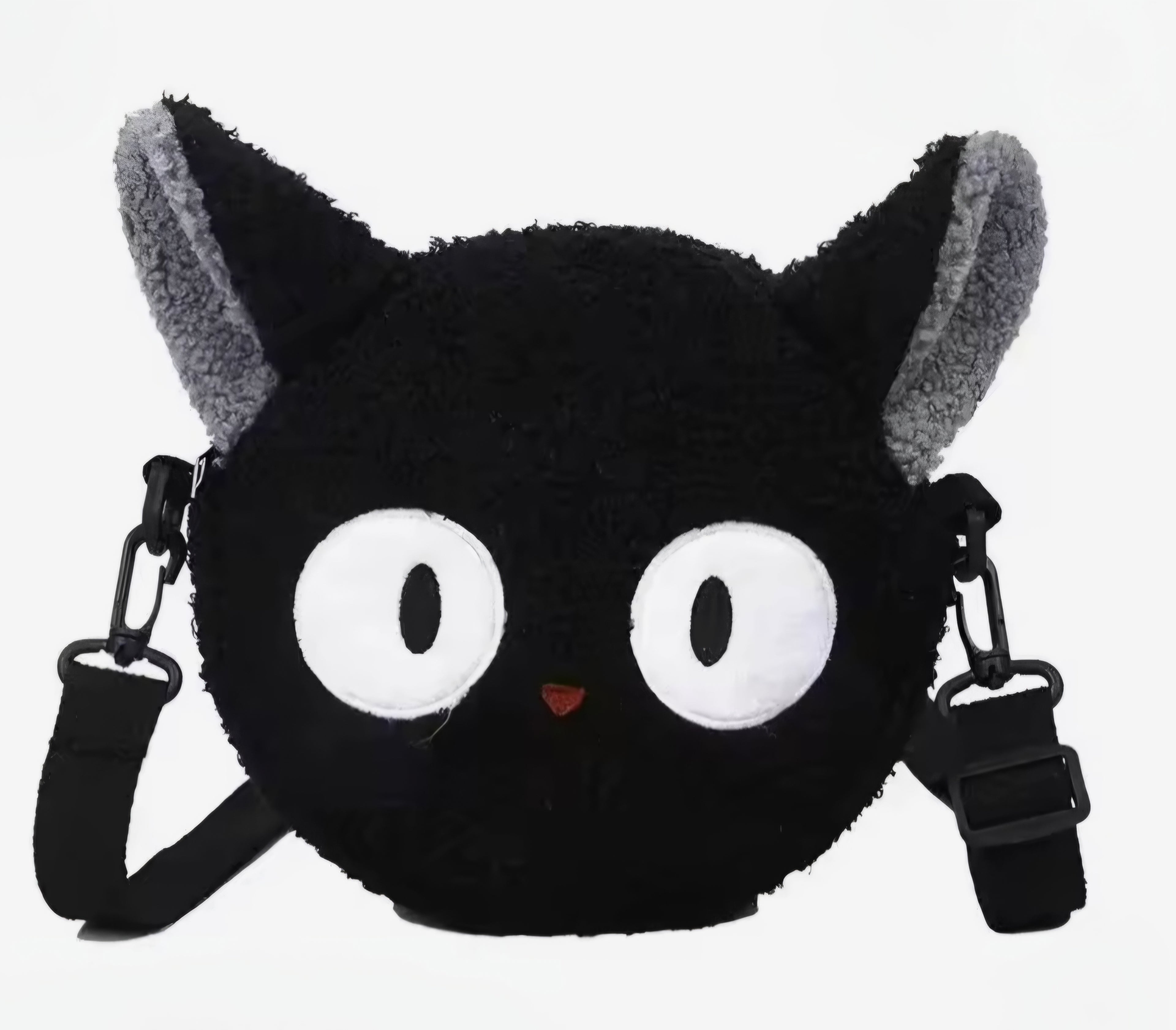 Black Cat Plush Crossbody Bag