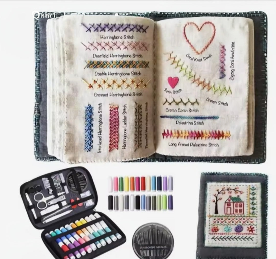 Embroidery Stitch Book Kit – Learn & Practice Hand Embroidery
