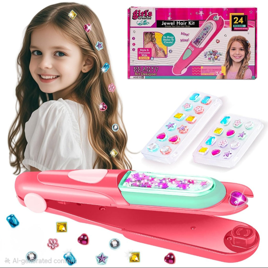 Jewel Hair Kit – 24 Piece Hair Gem Styling Set