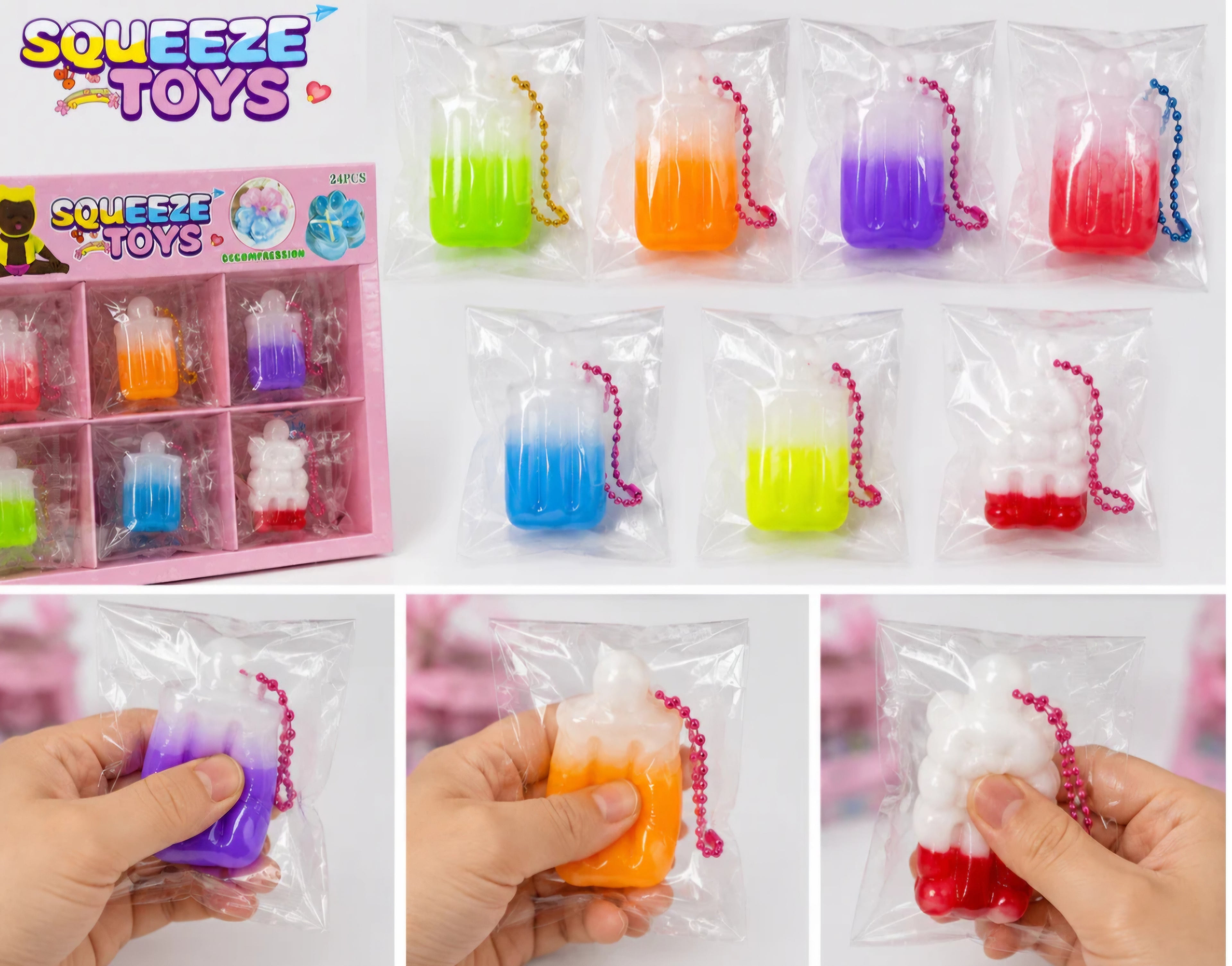 Mini Popsicle Squishy Keychain