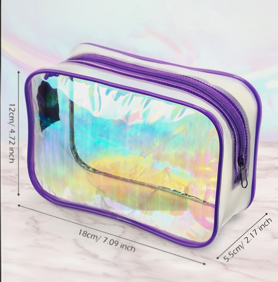 Purple Iridescent makeup bag