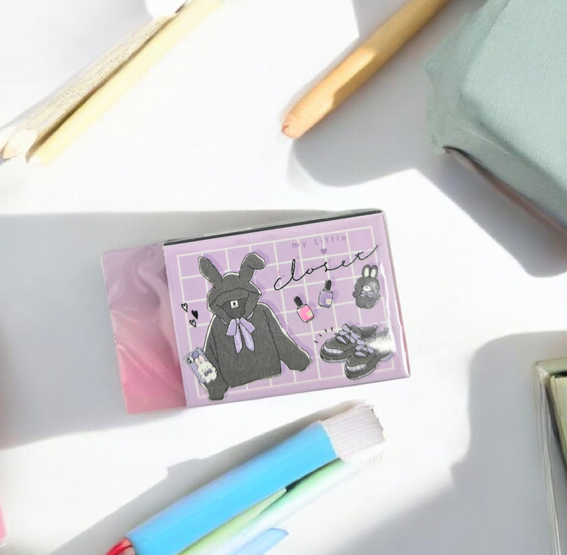 Kawaii Bunny Eraser | Japanese Cute Stationery | Aesthetic Desk Supply | Planner & School Eraser