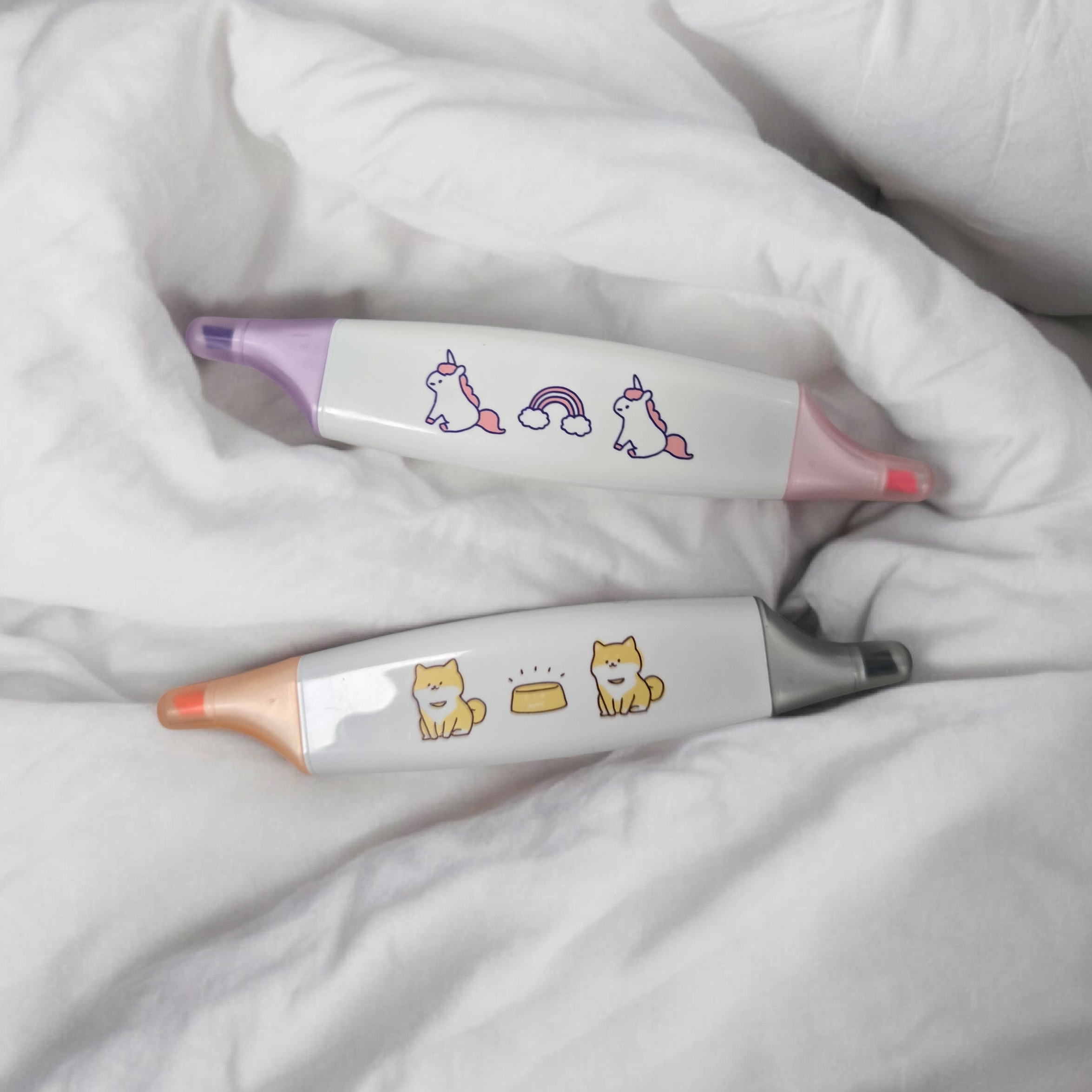 Cute Animal Highlighter Pen | Unicorn OR Shiba Inu | Kawaii Japanese Stationery | Pastel Marker Pen