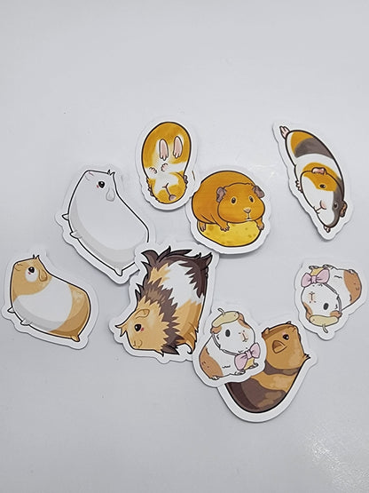 9 Handmade Guinea Pig Stickers