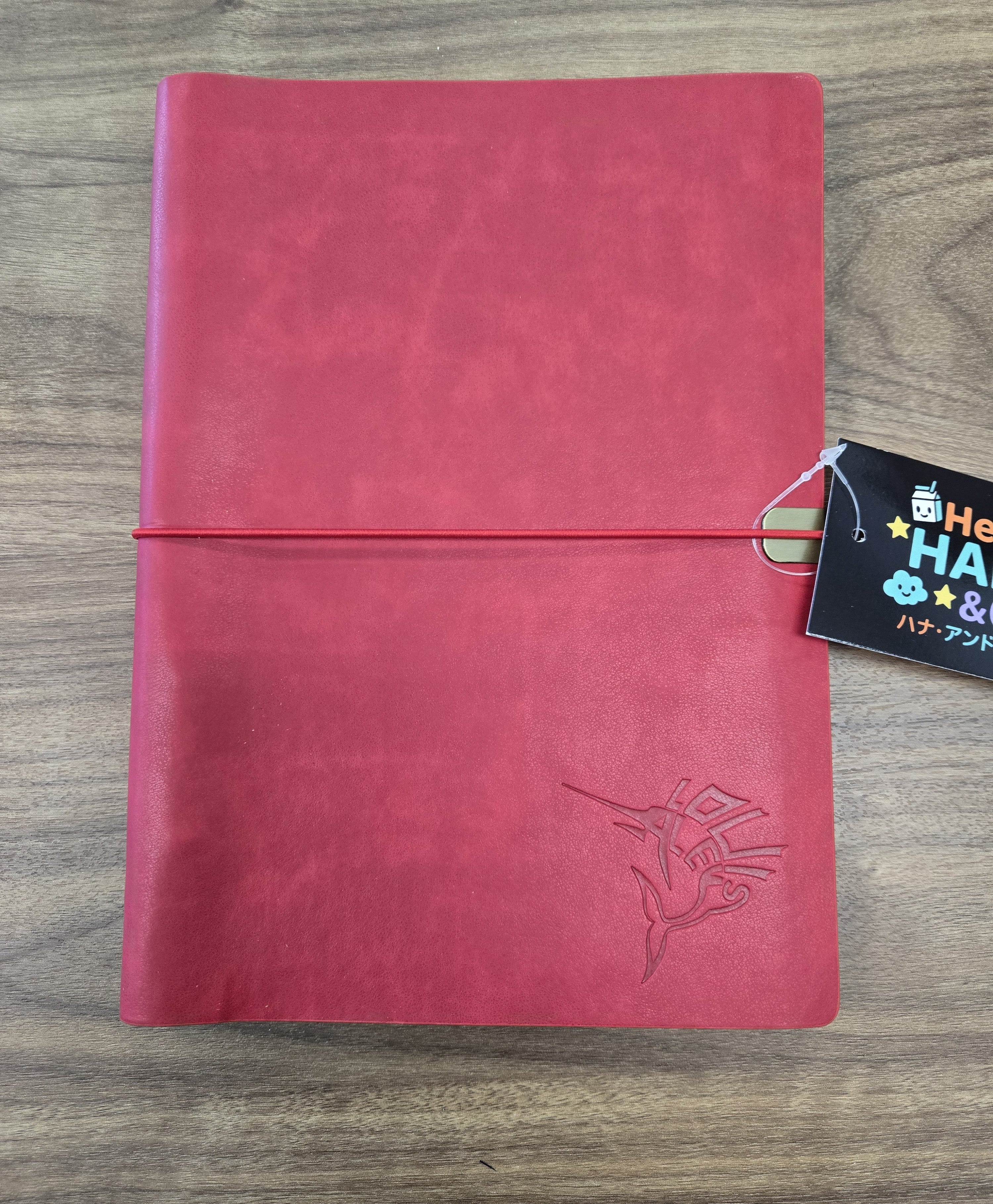 Red Faux Leather Ring Binder Journal – Refillable Notebook – Vintage Style Planner