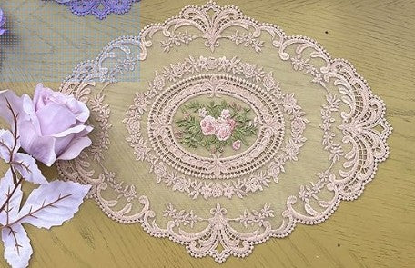 Vintage Style Lace Placemat | Single Decorative Lace Doily | French Cottage Table Decor