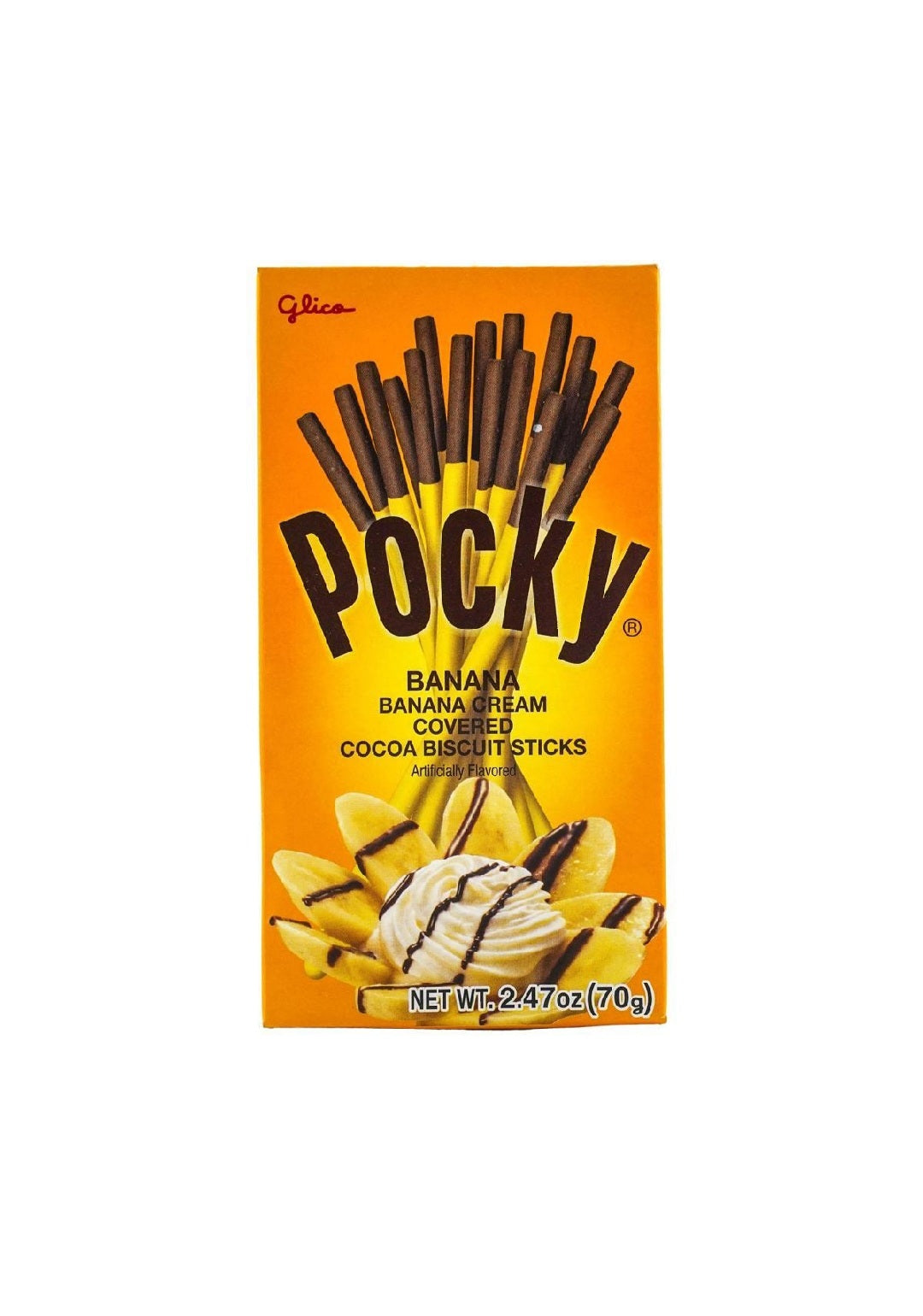 Glico Pocky Banana Cream Biscuit Sticks – 2.47 oz (70g)