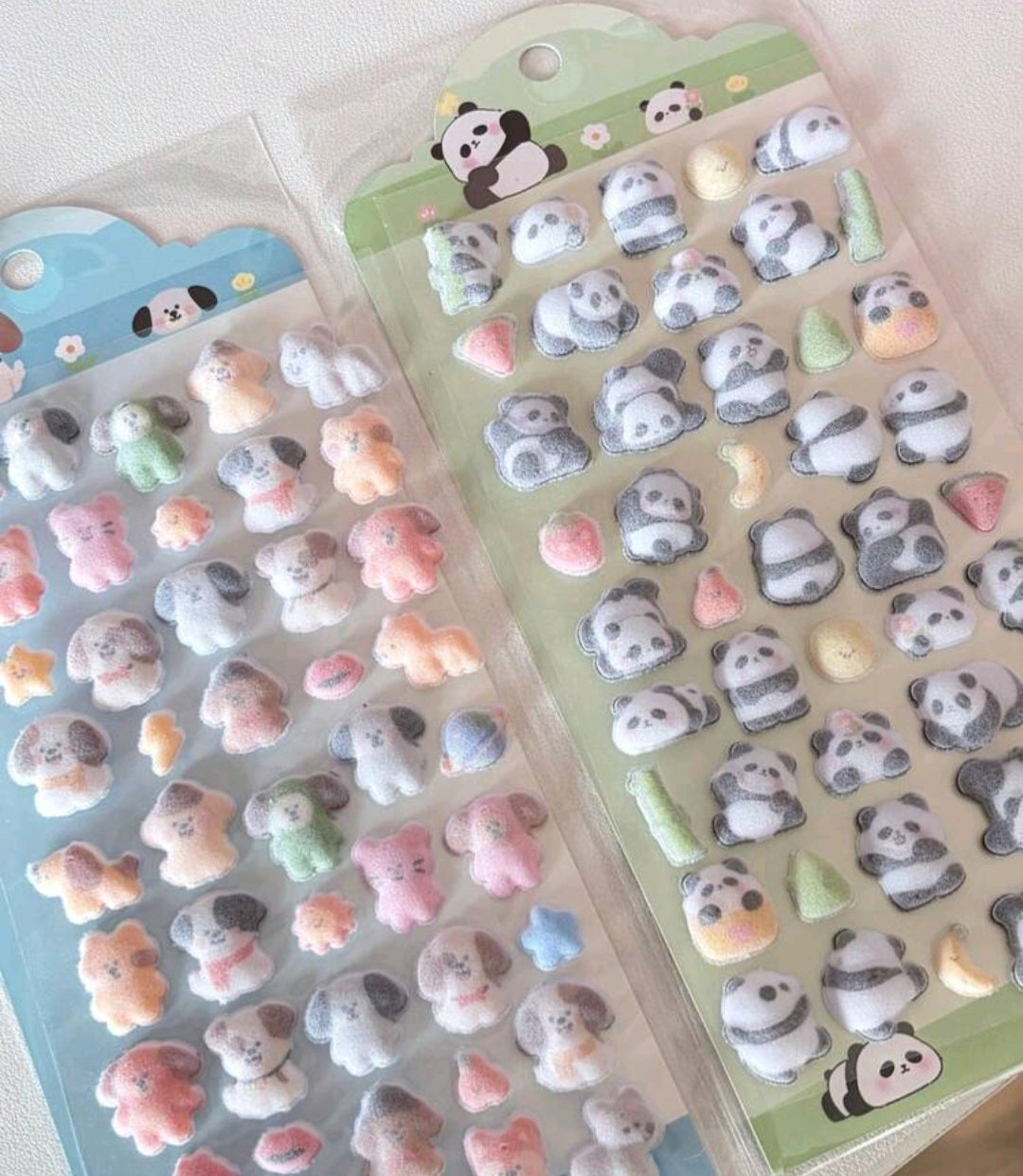 Flocked sticker