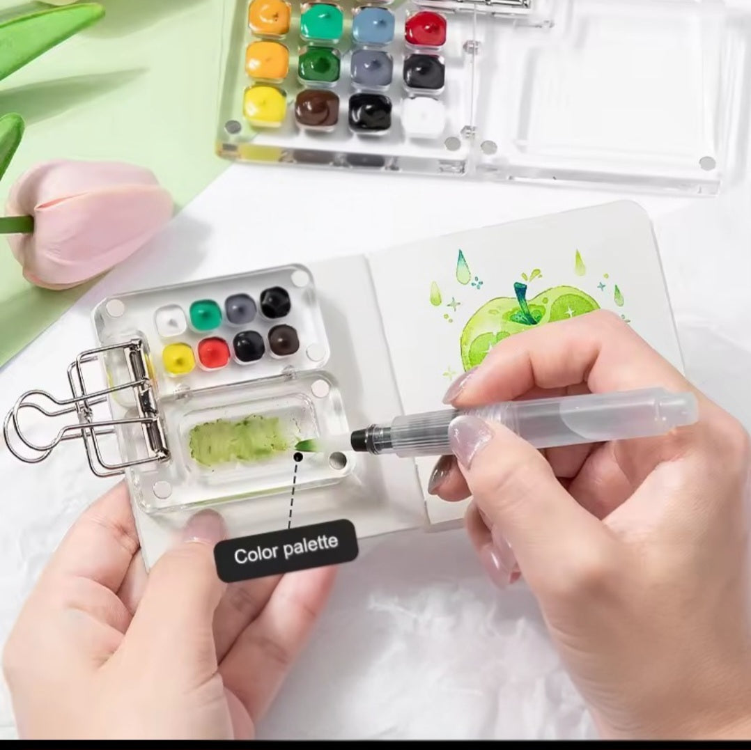 Mini traveling watercolor pallet