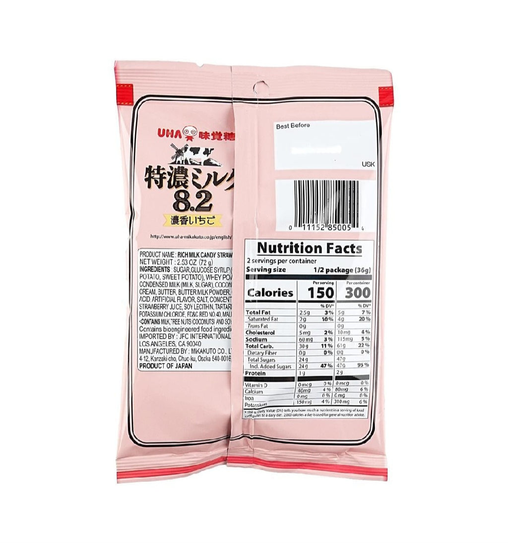 Strawberry milk candy