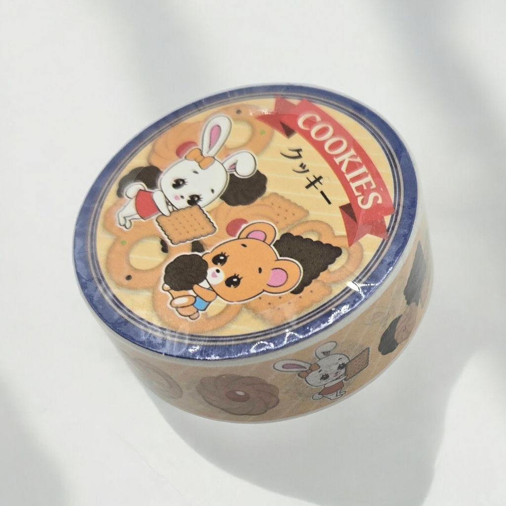 Kawaii Cookies Washi Tape – Cute Bakery Animals Design