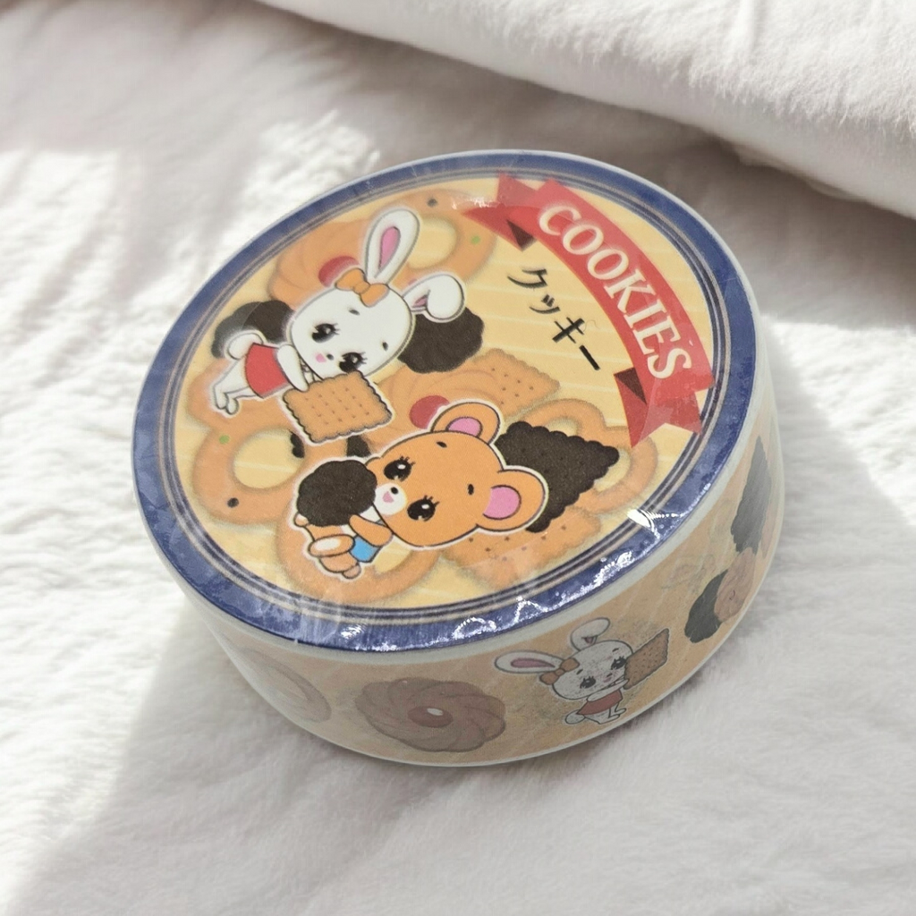 Kawaii Cookies Washi Tape – Cute Bakery Animals Design